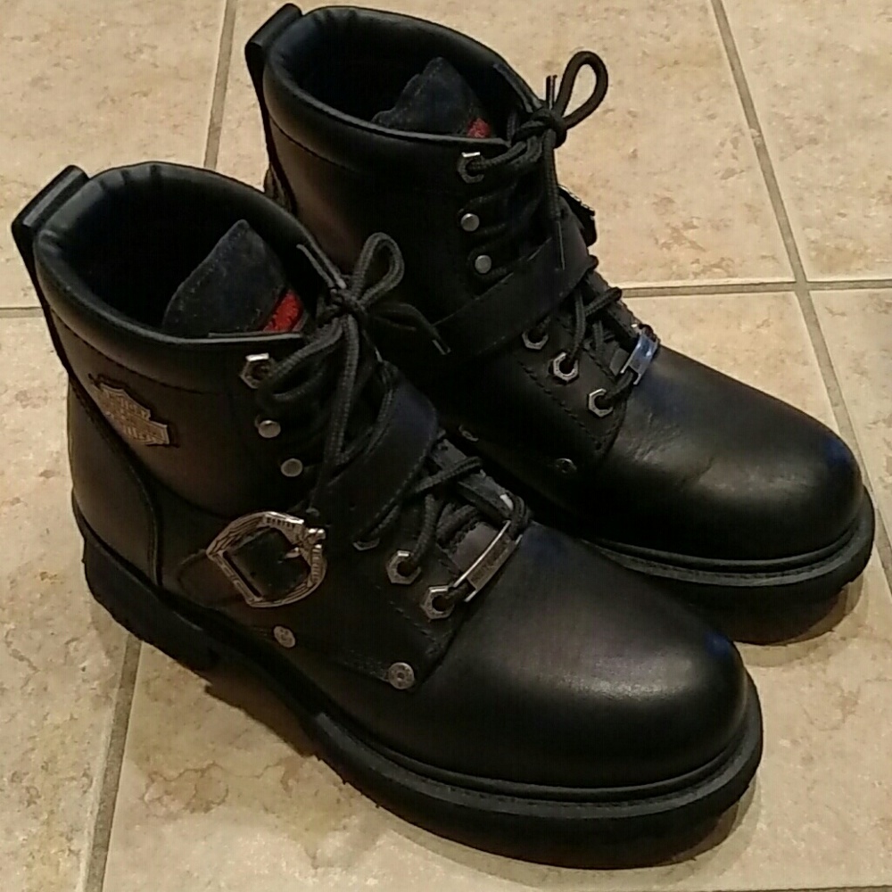 Harley Davidson Leather Motorcycle Boots